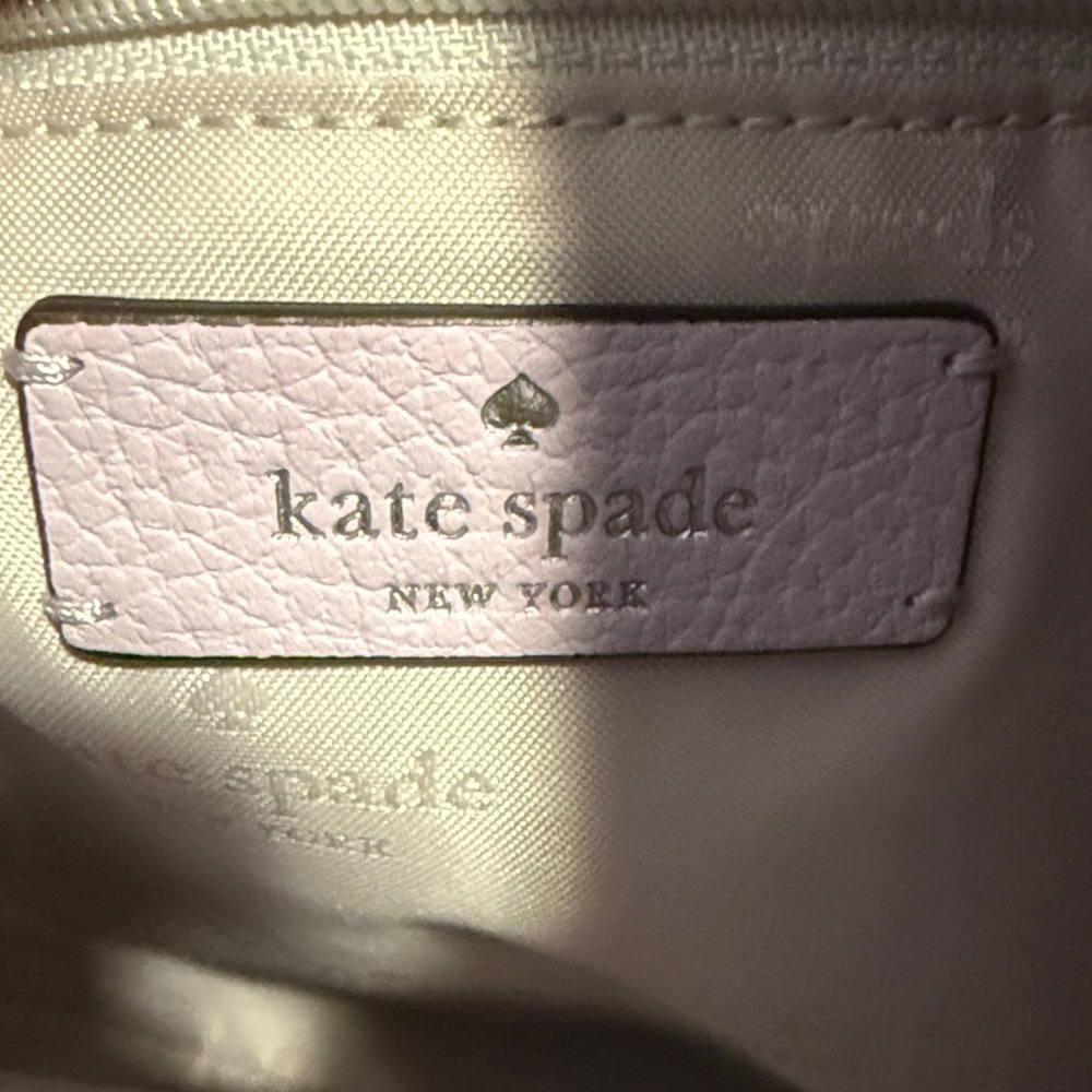 Kate Spade Lavender Pebbled Leather Crossbody with Striped Strap and Coin Pouch - Picture 7 of 10